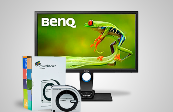 Monitor BenQ SW2700PT com Calibrador de Monitores Calibrite ColorChecker Display Studio + 2 Horas de Suporte
